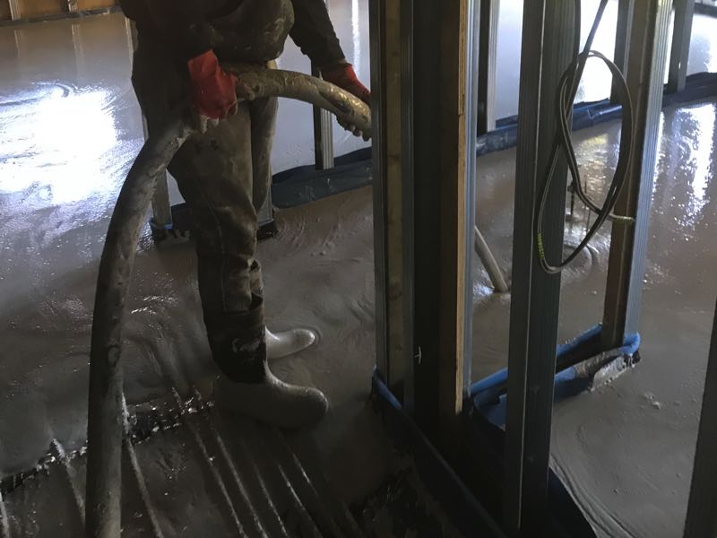 Floor Screed Being Poured